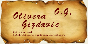 Olivera Gizdavić vizit kartica